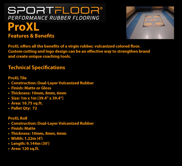 SPORTFLOOR - ProXL Features and Benefits / Technical Specifications