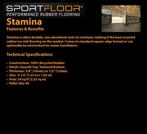 SPORTFLOOR - Stamina Features and Benefits / Technical Specifications